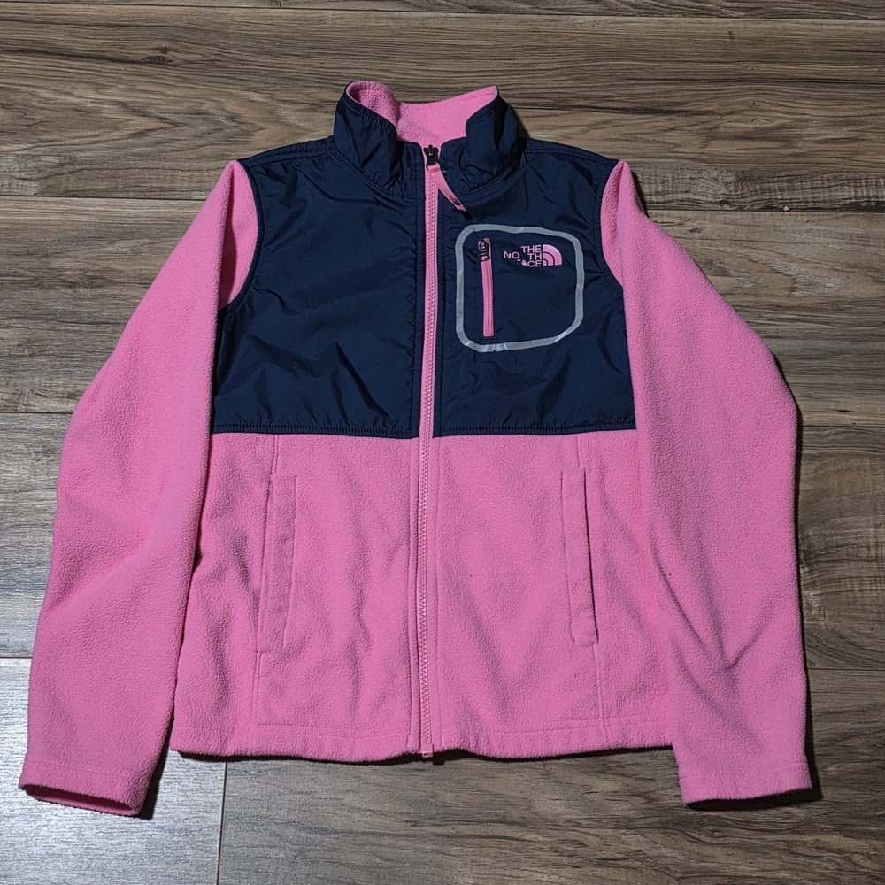 The North Face Kids Puffer in Pink and Navy